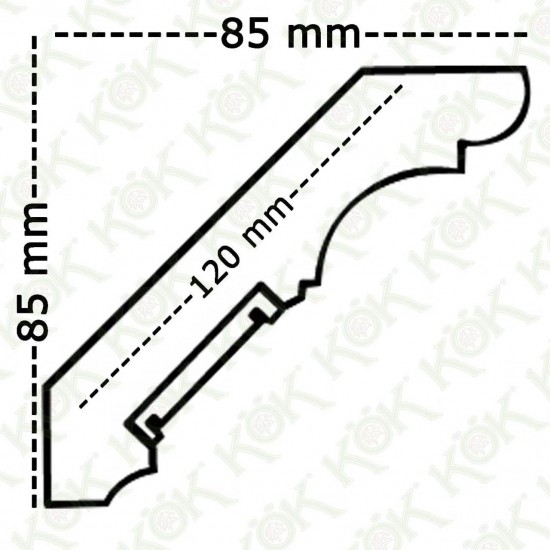 1711-036-K Завършваща корона   Бук