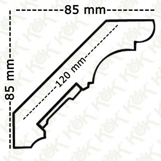 1711-161-K Завършваща корона  Бук