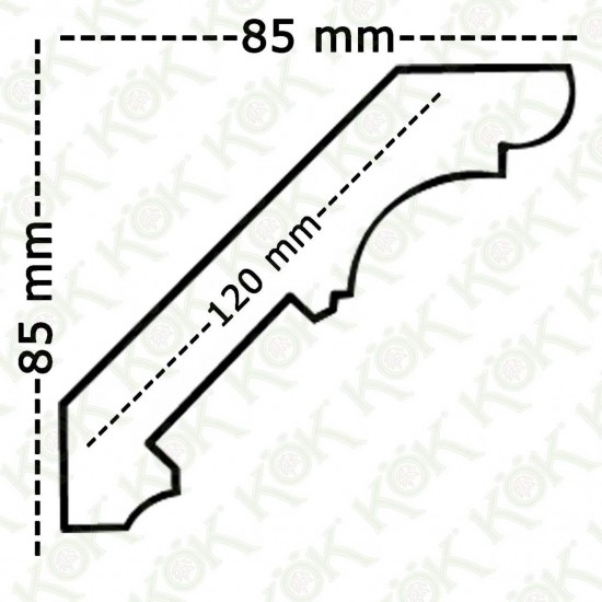 1711-M Завършваща корона MDF