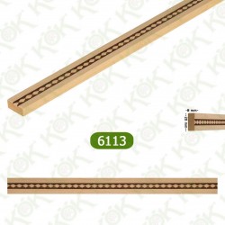 6113 Ayous Thin Diamond Patterned Moulding