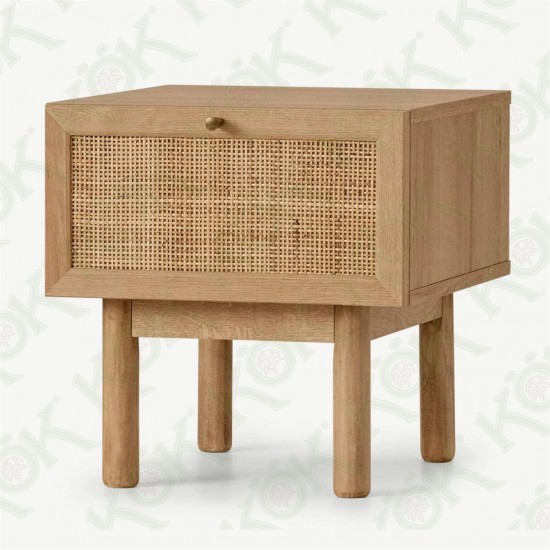 Естествена квадратна плетена бамбукова постелка 75 см