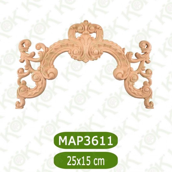 MAP3611-25*15*1.2 Декоративна дървена надлепка