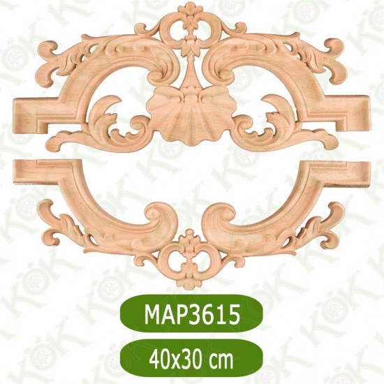 MAP 3615-40*30 Декоративна дървена надлепка