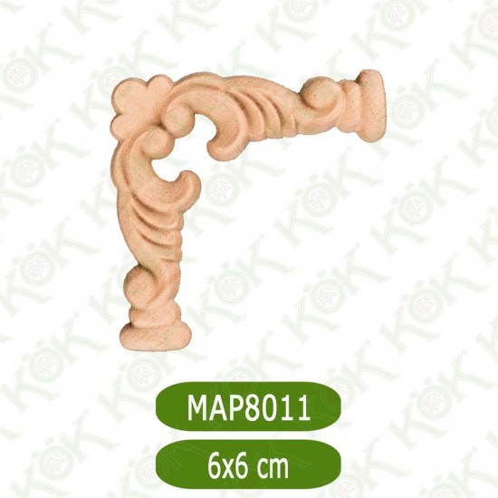 MAP 8011-6*6*0.8 ДЕКОРАТИВНА ДЪРВЕНА НАДЛЕПКА