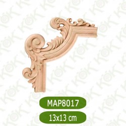 MAP 8017-13*13*1.2 ДЕКОРАТИВНА ДЪРВЕНА НАДЛЕПКА