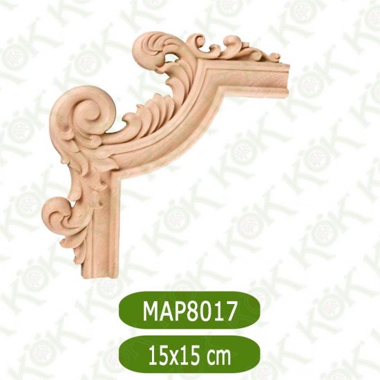 MAP 8017-15*15*1.4 ДЕКОРАТИВНА ДЪРВЕНА НАДЛЕПКА