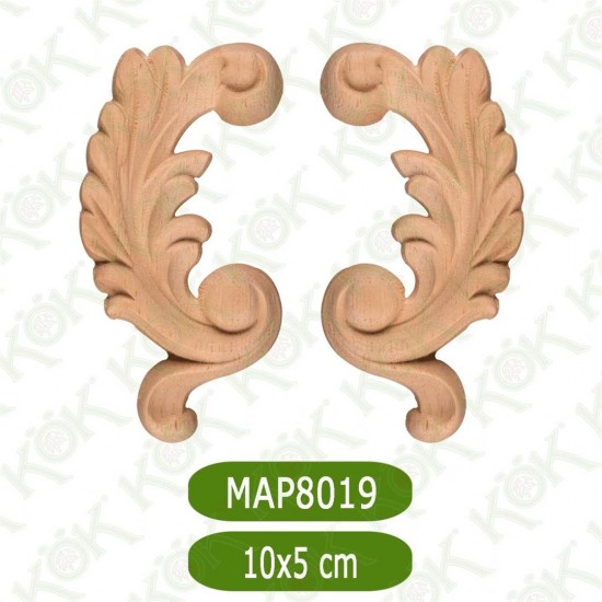 MAP 8019-10*5*1 ДЕКОРАТИВНА ДЪРВЕНА НАДЛЕПКА