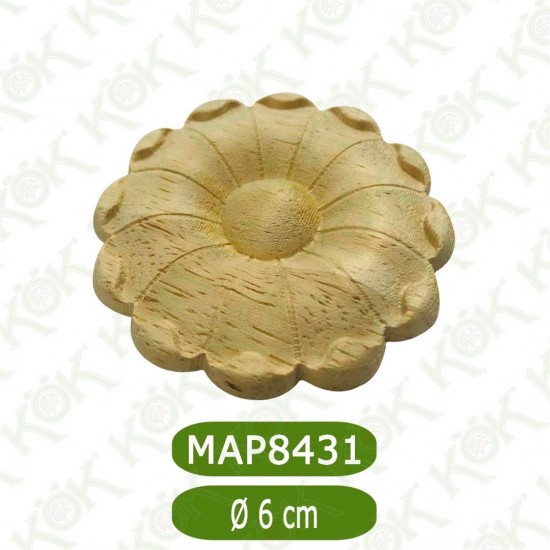 MAP 8431-6*6 ДЕКОРАТИВНА ДЪРВЕНА НАДЛЕПКА