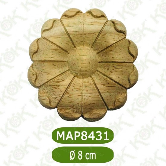 MAP 8431-8*8 ДЕКОРАТИВНА ДЪРВЕНА НАДЛЕПКА