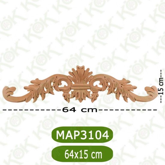 MAP 3104-64*15*1.2 Декоративна дървена надлепка