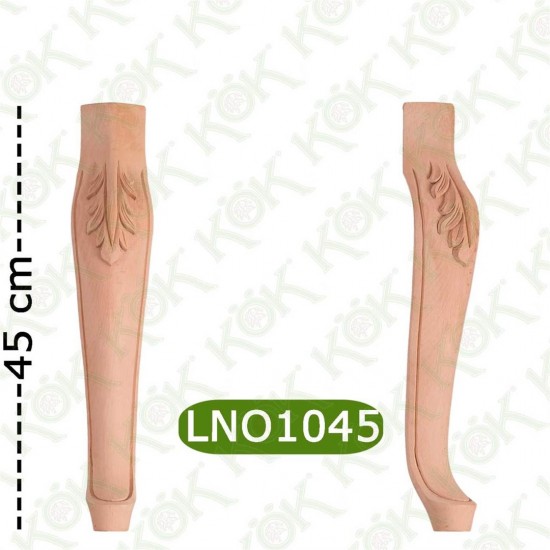 LNO 1045 Резбован дървен крак 10*10*45