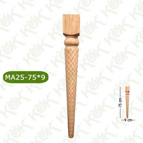 MA25-75-9 ДЪРВЕН КРАК ЗА МАСА / СТРУГОВАН/