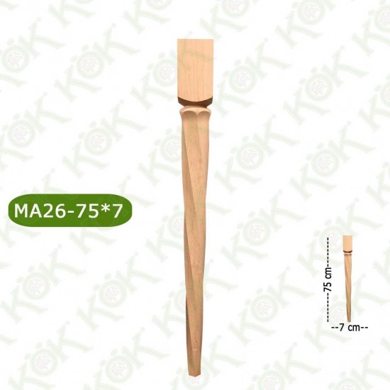 MA26-75-7 ДЪРВЕН КРАК ЗА МАСА / СТРУГОВАН/