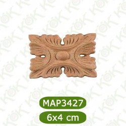 MAP-3427-6*4*1 Декоративна дървена надлепка