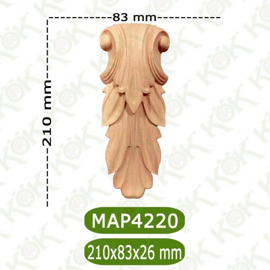 MAP-4220-ДЕКОРАТИВНА ДЪРВЕНА НАДЛЕПКА