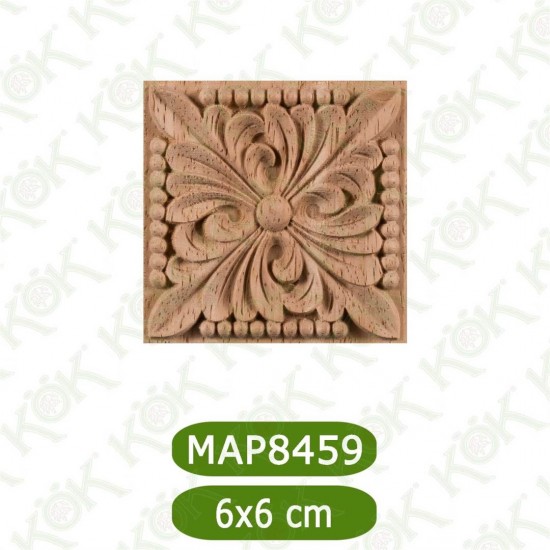 MAP8459-6*6*1 ДЕКОРАТИВНА ДЪРВЕНА НАДЛЕПКА