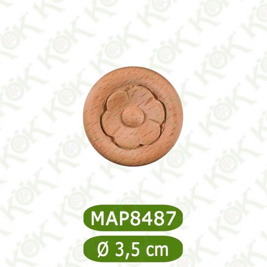MAP8487-3.5*3.5*1 ДЕКОРАТИВНА ДЪРВЕНА НАДЛЕПКА