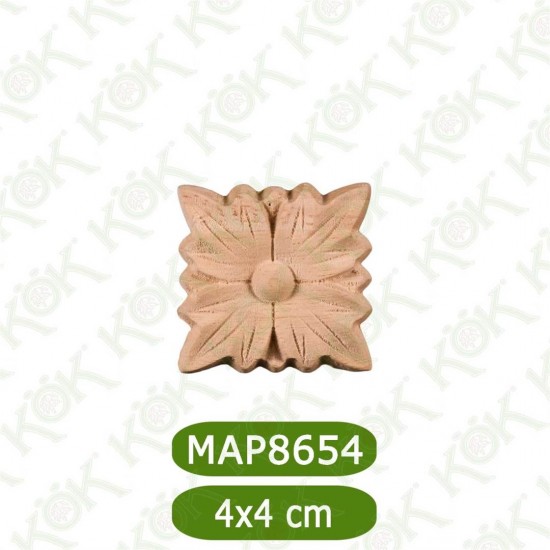MAP8654-4*4*0.8 ДЕКОРАТИВНА ДЪРВЕНА НАДЛЕПКА