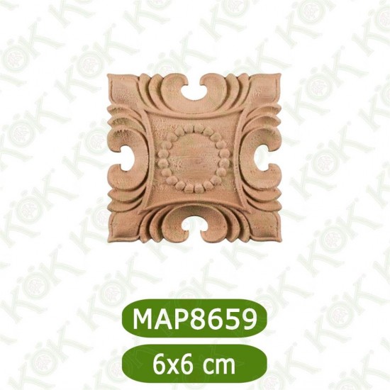 MAP8659-6*6*1 ДЕКОРАТИВНА ДЪРВЕНА НАДЛЕПКА