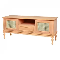 Плетена стойка за телевизор с медальон 150 см