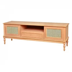 Плетена стойка за телевизор с медальон 180 см