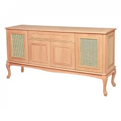 Конзола Lukens с плетени шкафове, 180 см