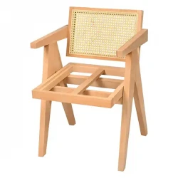 Дамско кресло с плетени подлакътници