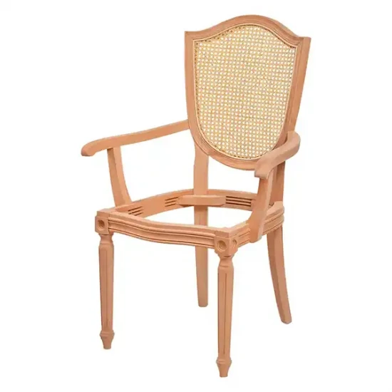 Плетена столова с подлакътник и струг за чаши