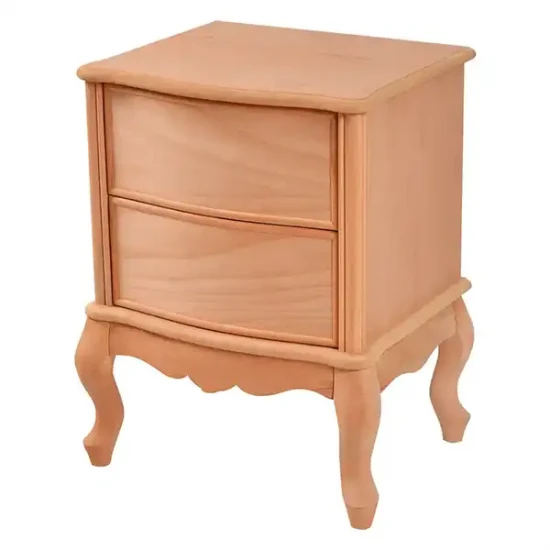 Извито нощно шкафче с широки чекмеджета