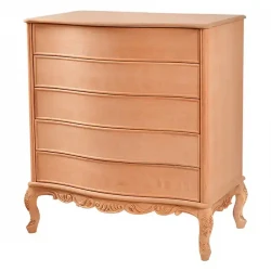 Извит резбован скрин с чекмеджета, 100 см