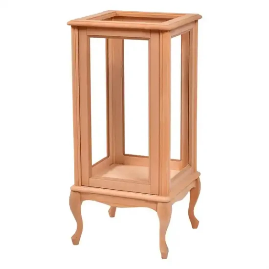 Квадратен шкаф за сребърни прибори със среден стъклен панел