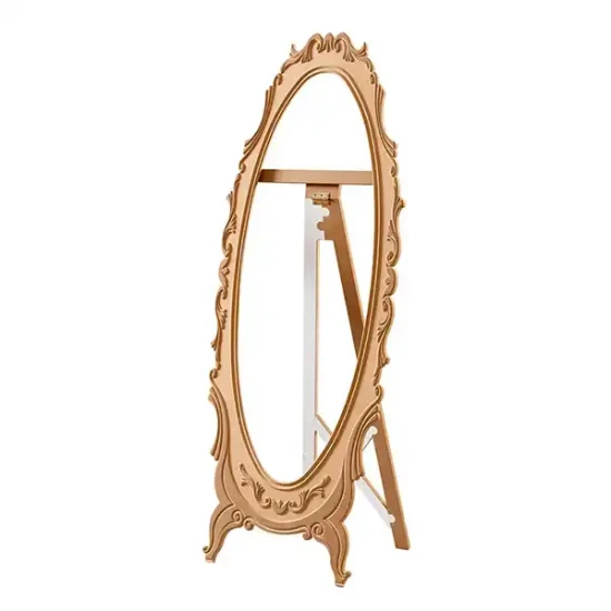 Овално огледало в цял ръст с форма на лале