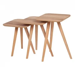 Ретро квадратни маси за гнездене, орех