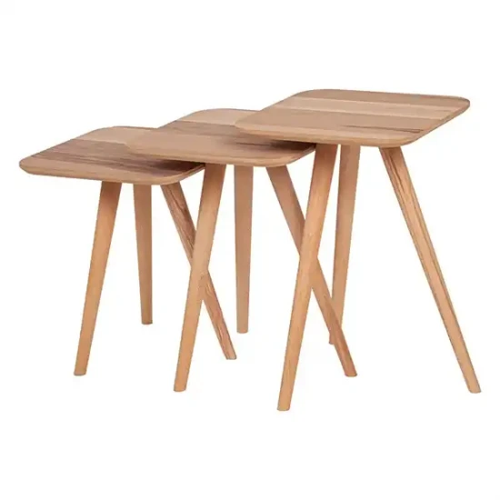 Ретро квадратни маси за гнездене, орех