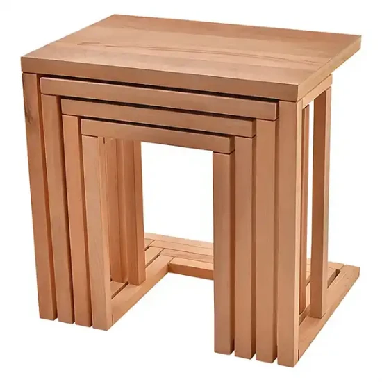 Комплект маси за гнездене C от 4 части (орех)