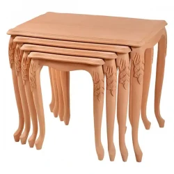 Средно големи резбовани масички за гнездене (луксозен стил).