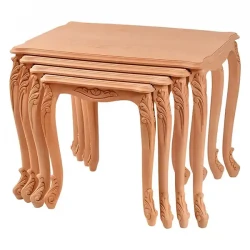 Кристален комплект от 4 масички за гнездене