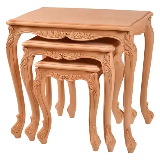 Кристален комплект от 3 масички за гнездене