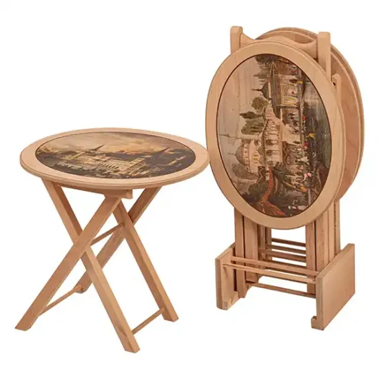 Овална илюстрирана странична маса