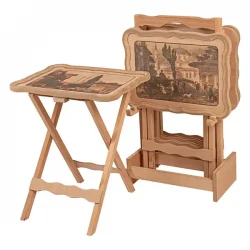 Голяма илюстрирана чанта за странична маса с тема басейн