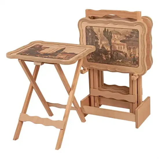 Голяма илюстрирана чанта за странична маса с тема басейн