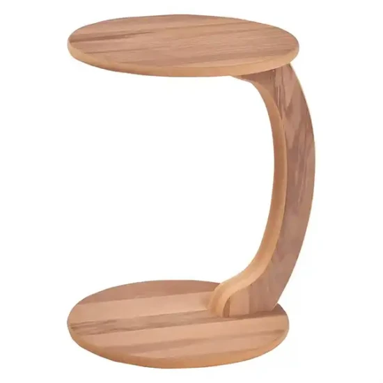 C-образна масичка за кафе, орех