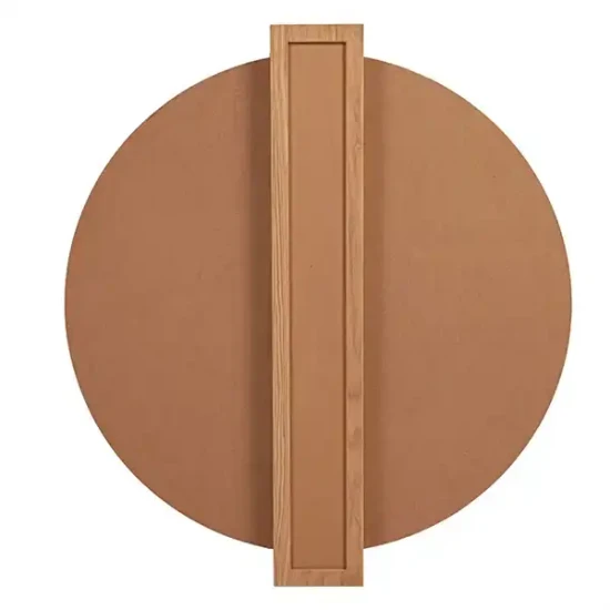 Поли кръгло огледало дъб